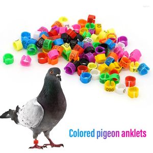 その他の鳥の供給100pcsピジョンレッグリングはバンドを識別する8mmプラスチックオウムクリップデジタルフットリングトレーニング用品用品