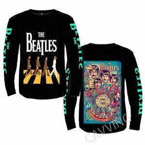 NEU FI DRUCKELD THE Beatle Band Crewneck Sweatshirt Gothic Top Harajuku Cott Unisex Kleidung Men Kleidung SJB2 K4LE#