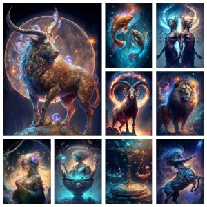 Stitch Sign Zodiac Constellation Diam Diamond Painting Novo 2023 Mosaic Borderyer Fantasy Art Cross Stitch Kits Handmade Home Decor