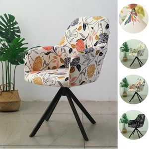 Chair Covers Floral Print High Armchair Cover Stretch Dining Slipcovers Washable Elastic Spandex Chairs For Kitchen Wedding Hogar