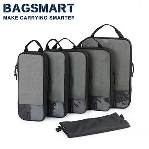 BAGSMART Compression Packing Cubes Men Travel Expandable Luggage Organizer Carry on Luggage Packing Organizers for Women 240313