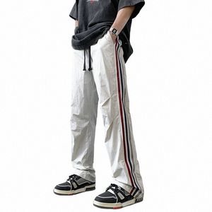 Y2K Men Streetwear Casual Spodnie Korean HARAJUKU PARAJUUTE Track Pants Men Tech Technpants szerokie nogi joggery ubrania Y5AY##