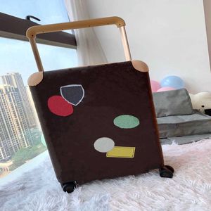 Cartoon Men and Women Luggage High Quality Luggage Bag Watercolor Universal Wheel Luggage Trolley Luggage Luxury Spinner Brown Luggage Travel Luggage 032624-11111