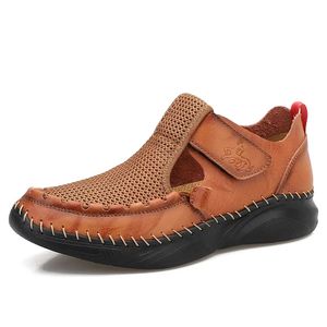 Mens designer de sandálias de velcro tênis minimalistas da moda verão nova tendência de malha respirável sapatos masculinos sapatos grandes esportes tênis de corrida tamanho 38-48