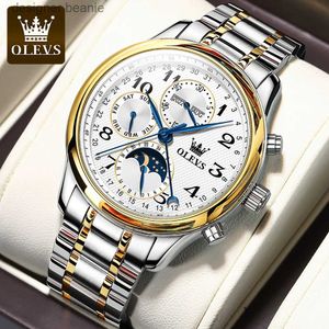 Wristwatches OLEVS mens top automatic mechanical mens multifunctional date lunar phase mens wrist luxury trendC24410