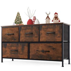 Sweetcrispy Dresser спальня с 5 широкими комод, длинная ткань, комод, организатор хранения для шкафа, спальни, гостиной, коридоров, детской, деревенской