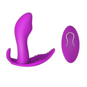 Wearable Vibrator Clitoris och G Spot Stimulator Remote Control Vibrate Masturbation Dildo Toys for Adult 240312