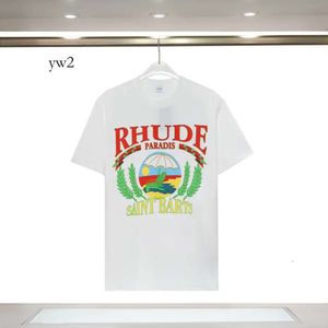 Rhude Shirt Men Luxury Trend Rhude Shirts Designer Shorts Rhude T Shirts High Quality Letter Print Casual Short Sleeve Loose Comfortable 100% Cotton Us Size 4528