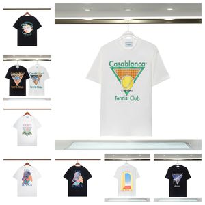 Sommer 2024 Casablancas T-Shirt Luxus Herren T-Shirts tragen Sommer Rundhalsausschnitt Schweiß kurze Ärmel Outdoor atmungsaktive Baumwolle Designer T-Shirt Casablancas Shirts L6