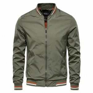 Aiopeson Solid Color Bomber Jacket Männer lässig Slim Fit Baseball Mens Jacken Neue Herbst FI Hochwertige Jacken für Männer D8RW#