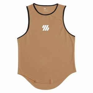 2023 Mens fitn gyms Tank top men Fitn sleevel shirt Male breathable Sports vest Undershirt Gyms Running vest men B8WU#