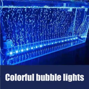 Accessories Fish Tank Air Pump + Bubble Light Aquarium Lighting LED Landscaping Light Oxygen Pump