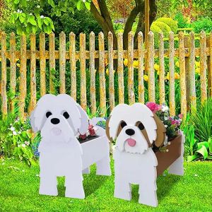 Planters Creative Garden Flower Pot Dog Shape Planter Vase Pots Diy PVC Flower Planters Garden Home Decor Office Home Decor Gift