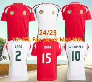 Ungern 2024 Europe Cup Soccer Jersey Szoboszlai Gazdag Nagy Attila Kerkez Nego Roland Football Shirt National Team 24 25 Home Away Men Kids Kit Fans Player