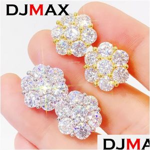 Ear Cuff 2023 Djmax Fl Orecchini con perno per le donne Original 925 Sterling Sier Flower Lady Lussuoso diamante 231129 Gioielli con consegna di goccia Dhbcf