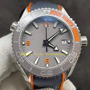 2 Style Real Po OM Factory 8900 Uhrwerk Herren Automatikuhr Herren 43 5 mm 600 m graues Zifferblatt Keramiklünette Gummiarmband ETA296Y