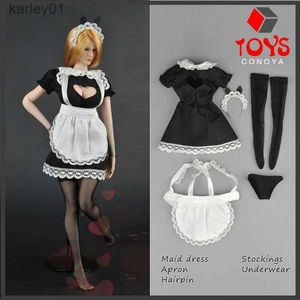 Anime Manga ZYTOYS ZY5016 1/6 Scale Cosplay Costume Sexy Hollow Breast Maid Clothes for 12 Inches Action Figures Large Bust Body Model yq240325