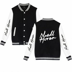 NIALL HORAN BASEBALL JACKET 남자 폭격기 재킷 외부웨어 스트리트웨어 힙합 대학 야구 유니폼 남성 후드 셔츠 셔츠 E2F1#