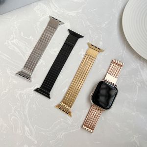 Magnet Loop Watch Stems för Apple Watch Band Ultra 9 8 7 6 5 4 SE 3 2 1 Rostfritt stål Iwatch -armband Watchband 38mm 40mm 41mm 42mm 44mm 45mm 49mm