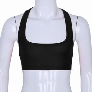 Mäns stretchiga kroppssaxar Träning Halv Tank Top Vest Tee Muscle Underhirt för män Sexig form Clubwear Stage Costume Crop Tops L8HD#