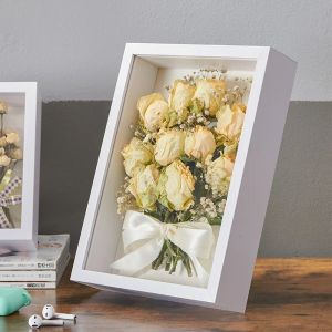 Quadro 3d display photo frame oco diy engrossado mesa artesanal inseto argila seca flor espécime quadro para o quarto sala de estar decoração