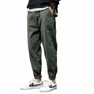 2024 Spring Autumn New Fi Temperament Korean Pants Man rakt ben Löst casual manliga byxor Hip Hop Streetwear kläder D7MQ#