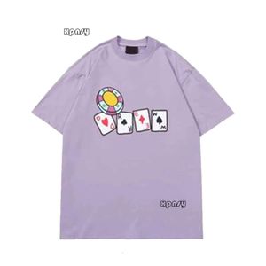 남자 디자이너 티셔츠 카드 티 셔츠 프린팅 Tshirt 여름 트렌드 슬리브 드류 티셔츠 캐주얼 셔츠 탑 남자 티셔츠 432