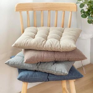 Pillow Cotton Linen Floor Mats Office Backrest Chair Modern Decorative Winter Soft Memory Foam Home Room Decoration