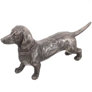 Garden Decorations Dachshund Dog Sculpture Ornament Antique Style Patio Standing Puppy Figurine Outdoor Statue Decor Yard Lawn