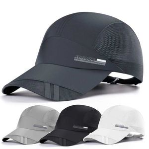 Kapity kulowe Outdoor czarny wodoodporny szybka czapka na szybkie suszenie odpowiedni dla mężczyzn kobiet sportowych czapek rybacka golfa Regulowane letnie czapki baseballowe J240325