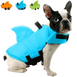 ジャケットドッグライフベストサマーサメペットライフジャケットファッション水着犬の服小さな大きな猫のペット水泳スーツのペットサプリー