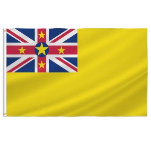 Akcesoria pterosaur Niue Flag 60x90cm 90x150cm, Niue National Flag z mosiężnymi przelotkami na pokój łódź na zewnątrz baner na zewnątrz