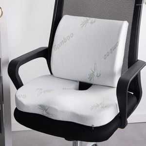 Pillow Backrest Foam Memory Chair Posture Corrector Mesh Waist Support Seat Soft Home