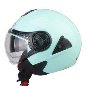 Capacetes de motocicleta Mint Verde Respirável Proteção de Cabeça Resistente ao Desgaste Rosto Aberto Retro Capacete de Corrida Anti-Queda Equipamento de Motocross Dr Otaiy