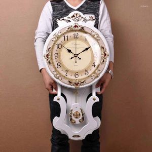 Wall Clocks Vintage Large Luxury Living Room Decoration Mechanism Silent Interior Clock Nordic Design Home Watches