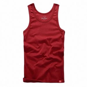 2023 Men Summer Fi Japan Style Cott Solid Color Round Neck Sleevel Sport Running Vest Male Casual Minimalism Tank Tops q9t6#