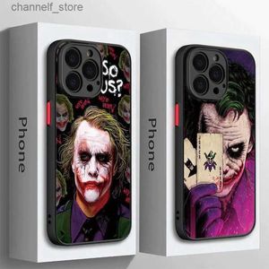 Cep Telefon Kılıfları Happy Face Joker Telefon Kılıfı İPhone 14 için Plus 15 Pro Max 13 12 Mini 11 Pro XR 8 SE 7 XS Max Shock Covery240325