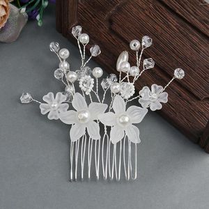 Hair Clips Wedding White Crystal Comb Luxurious Crystals Strong Hold Piece For Woman Decorative Ornaments