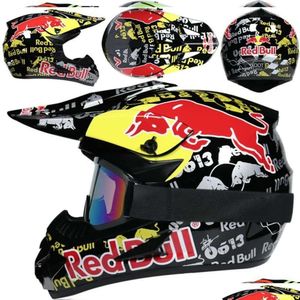 Motorradhelme Motobiker Dh Racing Helm Off-Road Downhill Mountain Geeignet für Kinder mit Goggle Drop Lieferung Automobile Motorc Ot7T4