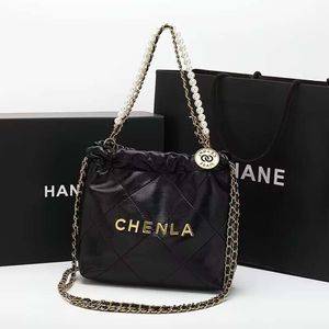 the Factory Bag of Exports 2024 New Pearl Chain Fashion Lingge Shoulder for Women