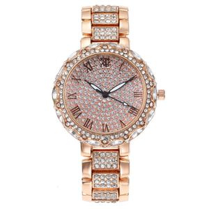 Roman Pattern Fashion Diamond Studded Sky Star Quartz Women's Watch