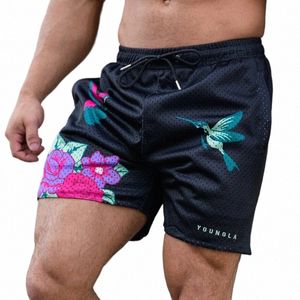 Nya avslappnade shorts män fitn basketträning korta byxor gatu trend trendbyxor mesh andningsbar snabb torkning strand shorts q9lm#