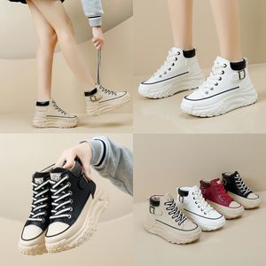 Ny Comfort High Top Shoes Spring and Autumn Vintage Women's Shoes Thick Soled Small White Shoes Leisure Sports Board Shoes Gai