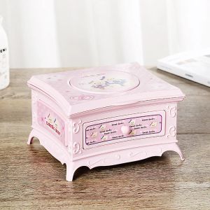 Boxen Make -up Mirror Schmuck Box Music Box Dancing Ballerina Schublade Girl Music Box Kinder Musical Toy Gift Music Box Pink