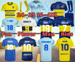 CAVANI Boca Juniors Soccer Jerseys 2023 2024 MARADONA BENEDETTO MARCOS ROJO CARLITOS DE ROSSI TEVEZ SALVIO BARCO JANSON MEDINA Kids 23 24 Football Shirt