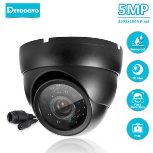 5MP POE IP Cam H.265 CCTV Security Camera Black POE 48V Indoor Outdoor Waterproof Mini Dome Camera Video Surveillance System 2K
