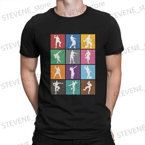 Мужские футболки Battle Royale Victory Dance Rainbow Lattice Уникальная футболка Fortnites Футболка для отдыха Новейшая футболка для взрослых T240325