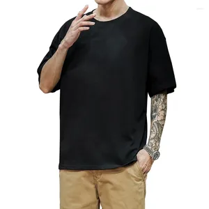 Erkek Tişörtleri Yaz Gömlek Sıradan Gevşek Pamuk Kısa Kollu T-Shirt Erkek Kadınlar Temel Hip Hop Üst Tees Erkek Sokak Çürekleri 5xl