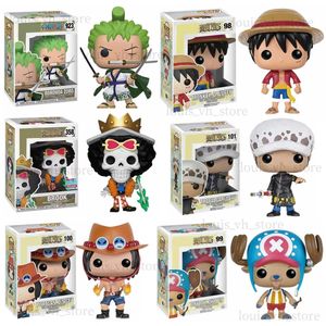 Action Toy Figures Pop One Piece Animation Luffy 98 Roronoa Zoro 923 Luffy Taro Action Character Series Model Toy Christmas Gift T240325