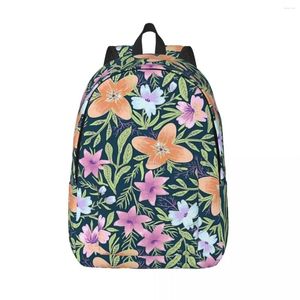 Sırt çantası gösterisi mor çiçekler alternatif kadın küçük sırt çantaları kitap çantası moda omuz çantası taşınabilirliği seyahat sırtlı okul çantaları